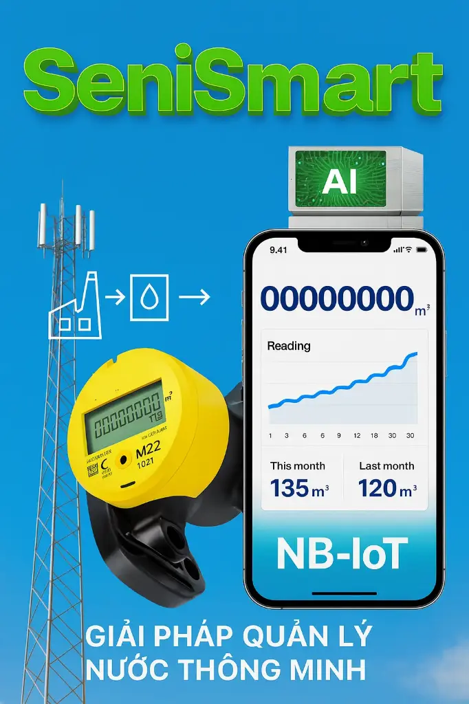 SeniSmart - Giải pháp Quản lý tổng thể hệ thống hạ tầng nước thông minh cho Tỉnh /Thành phố /khu Công nghiệp /Khu dân cư /Tòa nhà /Nhà máy /Siêu thị / Khu chợ tập trung.